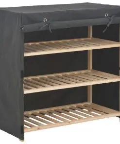 vidaXL Shoe Cabinet with Cover Grey 79x40x80 cm Fabric