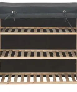 vidaXL Shoe Cabinet with Cover Grey 79x40x80 cm Fabric