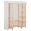 vidaXL Wardrobe White 135x40x170 cm Fabric vidaXL Wardrobe White 135x40x170 cm Fabric