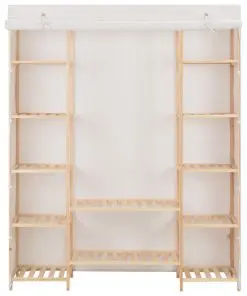 vidaXL Wardrobe White 135x40x170 cm Fabric