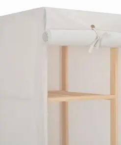 vidaXL Wardrobe White 135x40x170 cm Fabric
