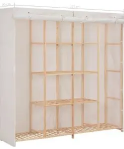 vidaXL Wardrobe White 173x40x170 cm Fabric