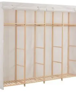 vidaXL Wardrobe White 200x40x170 cm Fabric