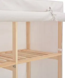 vidaXL Wardrobe White 200x40x170 cm Fabric