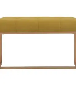 vidaXL Bench 80 cm Mustard Velvet
