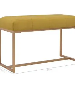 vidaXL Bench 80 cm Mustard Velvet