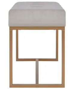 vidaXL Bench 80 cm Grey Velvet