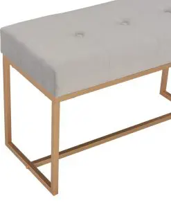 vidaXL Bench 80 cm Grey Velvet