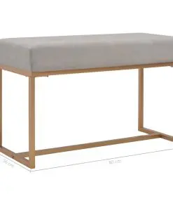 vidaXL Bench 80 cm Grey Velvet