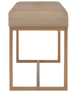 vidaXL Bench 80 cm Beige Velvet