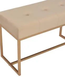 vidaXL Bench 80 cm Beige Velvet