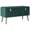 vidaXL Bench with Storage Compartment 80 cm Green Velvet vidaXL Bench with Storage Compartment 80 cm Green Velvet