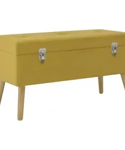 vidaXL Bench with Storage Compartment 80 cm Mustard Velvet