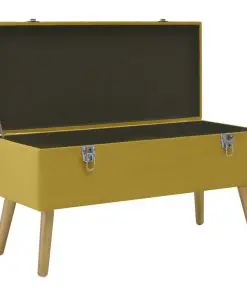 vidaXL Bench with Storage Compartment 80 cm Mustard Velvet