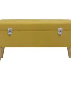 vidaXL Bench with Storage Compartment 80 cm Mustard Velvet