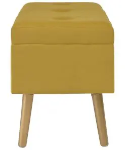 vidaXL Bench with Storage Compartment 80 cm Mustard Velvet