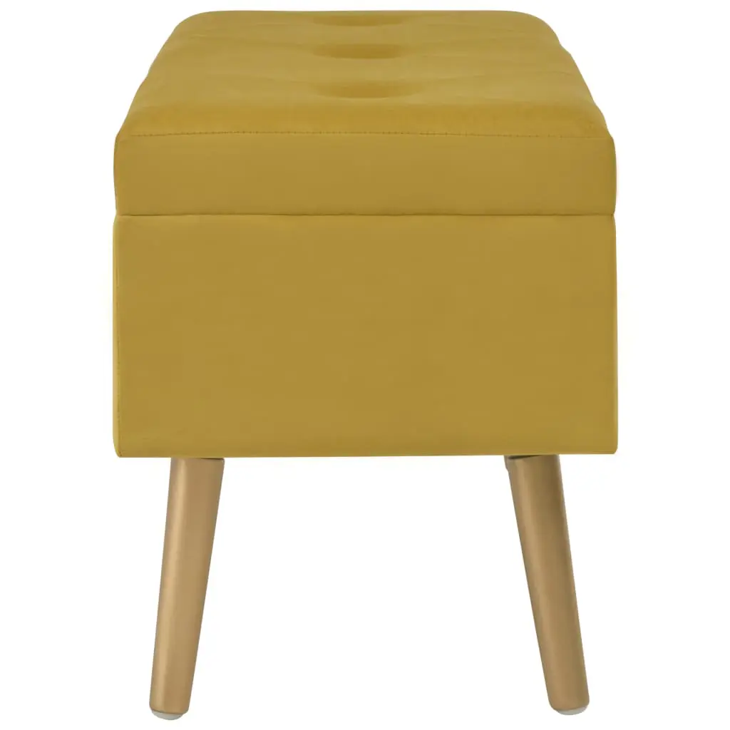 vidaXL Bench with Storage Compartment 80 cm Mustard Velvet