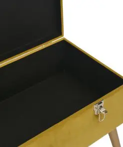 vidaXL Bench with Storage Compartment 80 cm Mustard Velvet