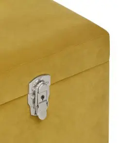 vidaXL Bench with Storage Compartment 80 cm Mustard Velvet