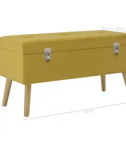 vidaXL Bench with Storage Compartment 80 cm Mustard Velvet