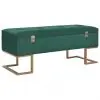 vidaXL Bench with Storage Compartment 105 cm Green Velvet vidaXL Bench with Storage Compartment 105 cm Green Velvet
