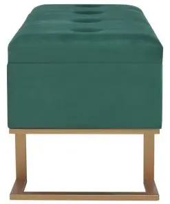 vidaXL Bench with Storage Compartment 105 cm Green Velvet