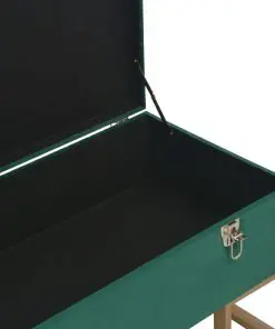 vidaXL Bench with Storage Compartment 105 cm Green Velvet