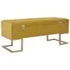 vidaXL Bench with Storage Compartment 105 cm Mustard Velvet vidaXL Bench with Storage Compartment 105 cm Mustard Velvet