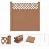 vidaXL Garden Fence with Trellis WPC 183×185 cm Brown
