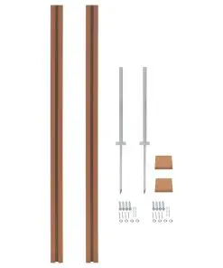 vidaXL Garden Fence with Trellis WPC 183×185 cm Brown