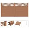 vidaXL Garden Fence with Trellis WPC 357×185 cm Brown
