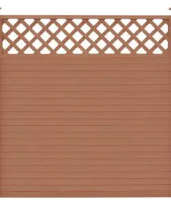 vidaXL Garden Fence with Trellis WPC 357×185 cm Brown