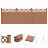 vidaXL Garden Fence with Trellis WPC 531×185 cm Brown