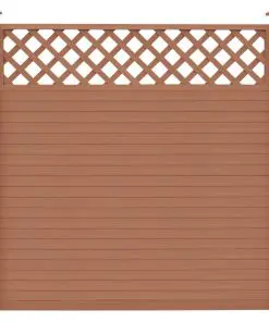 vidaXL Garden Fence with Trellis WPC 531×185 cm Brown