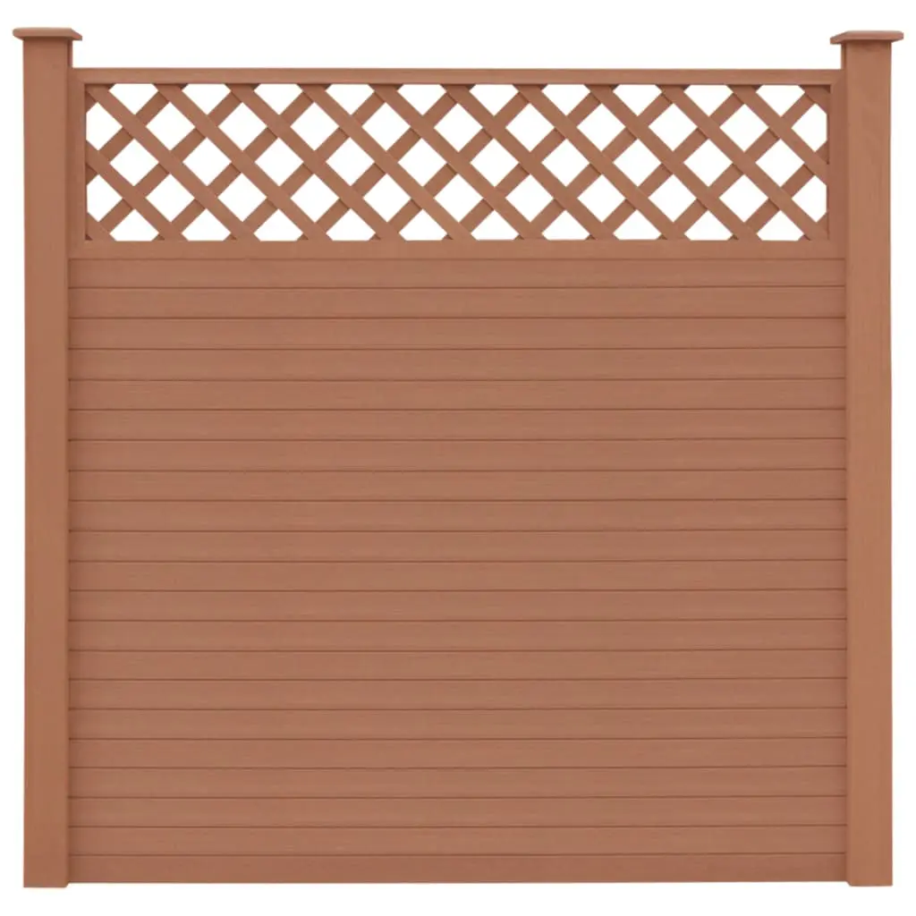 vidaXL Garden Fence with Trellis WPC 531×185 cm Brown
