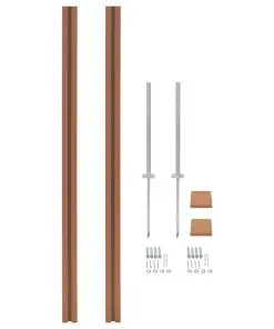 vidaXL Garden Fence with Trellis WPC 531×185 cm Brown