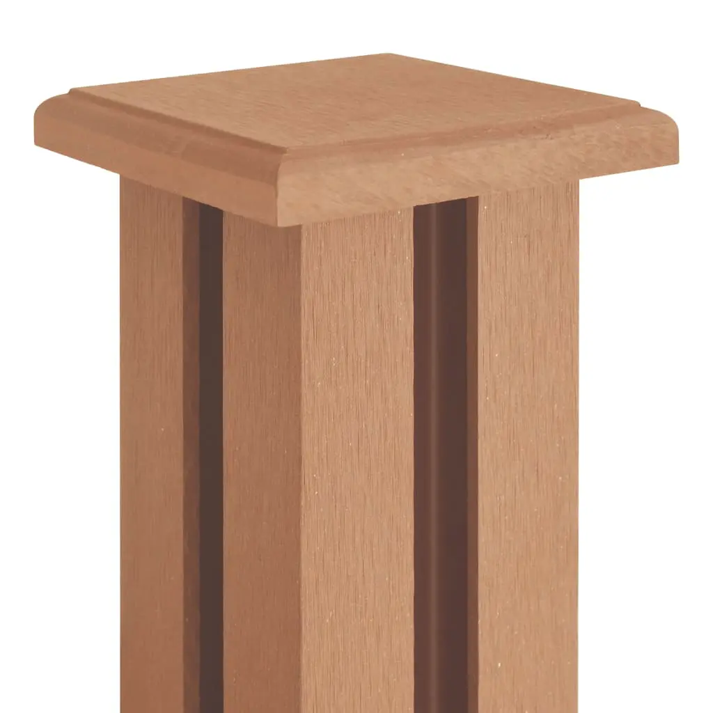 vidaXL Garden Fence with Trellis WPC 531×185 cm Brown