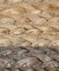 vidaXL Handmade Rug Jute with Grey Border 90 cm