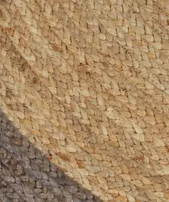 vidaXL Handmade Rug Jute with Grey Border 120 cm