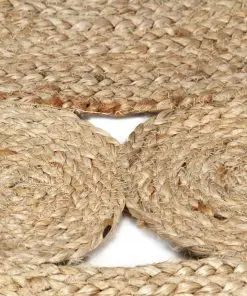 vidaXL Handmade Rug Braided Jute 90 cm