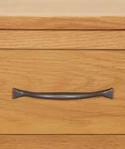 vidaXL Sideboard 88x53x43 cm Solid Oak Wood and Water Hyacinth