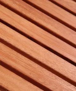 vidaXL 5 Piece Outdoor Dining Set Solid Eucalyptus Wood and Textilene