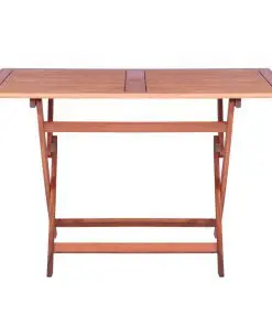 vidaXL 5 Piece Outdoor Dining Set Solid Eucalyptus Wood and Textilene