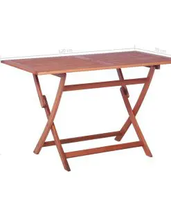 vidaXL 5 Piece Outdoor Dining Set Solid Eucalyptus Wood and Textilene