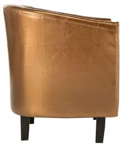 vidaXL Tub Chair Brown Faux Leather