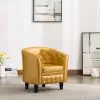 vidaXL Tub Chair Gold Faux Leather