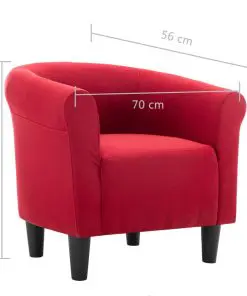 vidaXL Armchair Wine Red Fabric