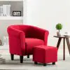 vidaXL Armchair Wine Red Fabric