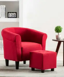 vidaXL Armchair Wine Red Fabric