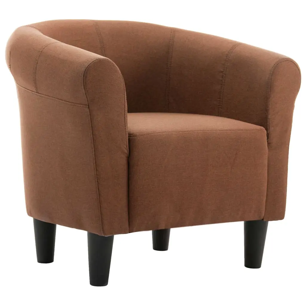 vidaXL Armchair Brown Fabric